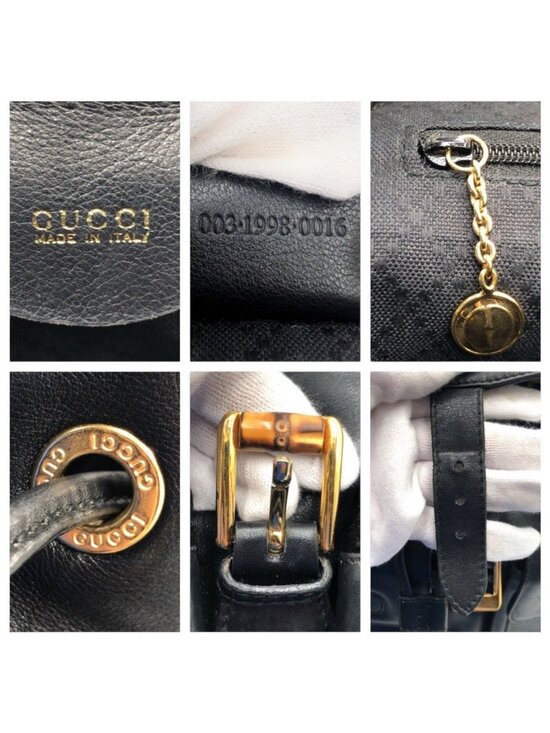 Gucci Bamboo Black Leather 003 Backpack main image 4